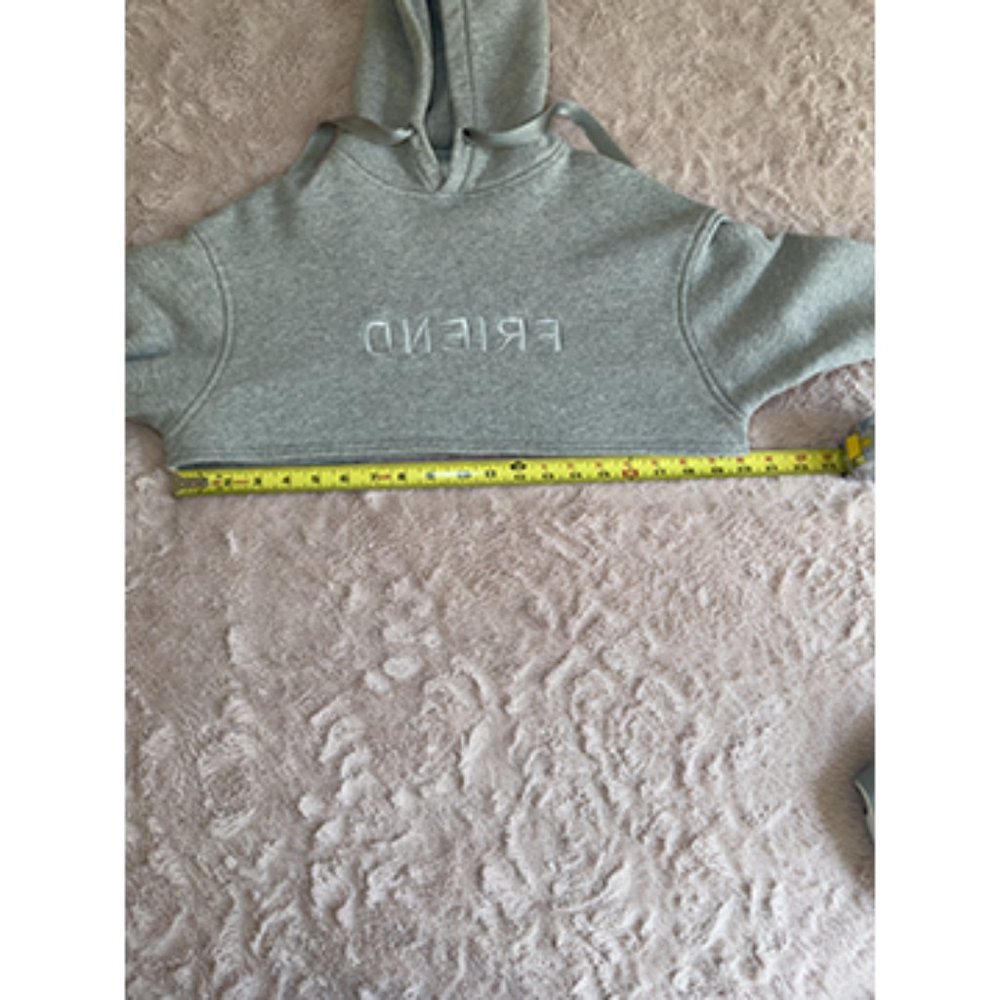 Grey Cropped sweatshirt KROST ZIP Limited Edition SUPPORT YOUR FRIENDS HOODIE - Picture 11 of 16